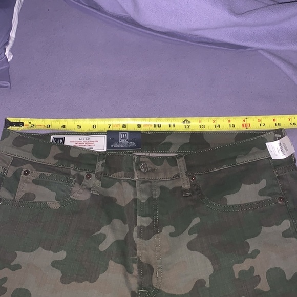 𝅺nwt GAP Skinny Jeans High Rise Camouflage Stretch Pants Size 34/18R - Picture 5 of 7